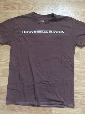 Selby Brown Crewneck Tee with Checker Racing Graphic